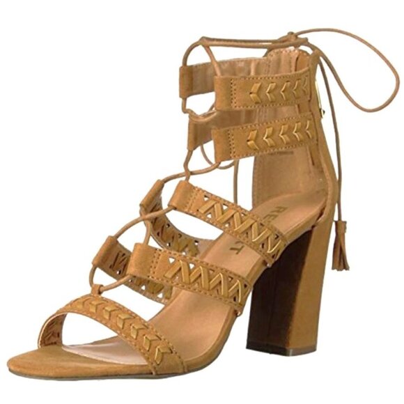 Report Myra Aztec Dress Heel Sandals Tan Size 6.5 - Picture 1 of 15